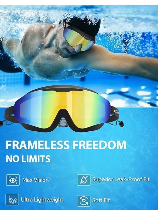 ATRJSZ 2 Pack Swim Goggles for Adults, Wide View Anti-Fog & UV Protection, No-Leak Swimming Goggles for Men, Women & Youth - Image 2