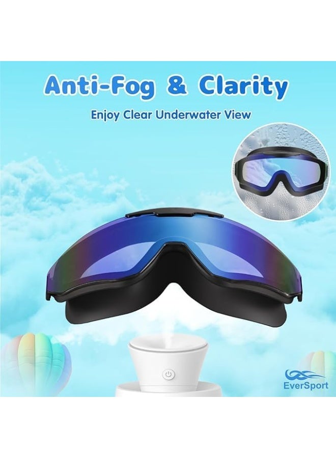 ATRJSZ 2 Pack Swim Goggles for Adults, Wide View Anti-Fog & UV Protection, No-Leak Swimming Goggles for Men, Women & Youth - Image 3