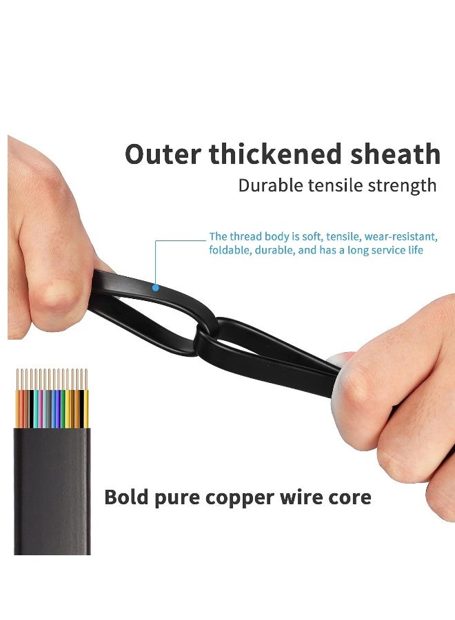 Generic OBD2 Extension Cable, OBDII Extend Cable, OBDII Full 16Pin Male and Female Flat Ribbon Cable for Car OBD Diagnostic Extender Cord Connector & All OBD2 Equipment Reinforced PVC Material (100CM/39Inch)  - Image 5