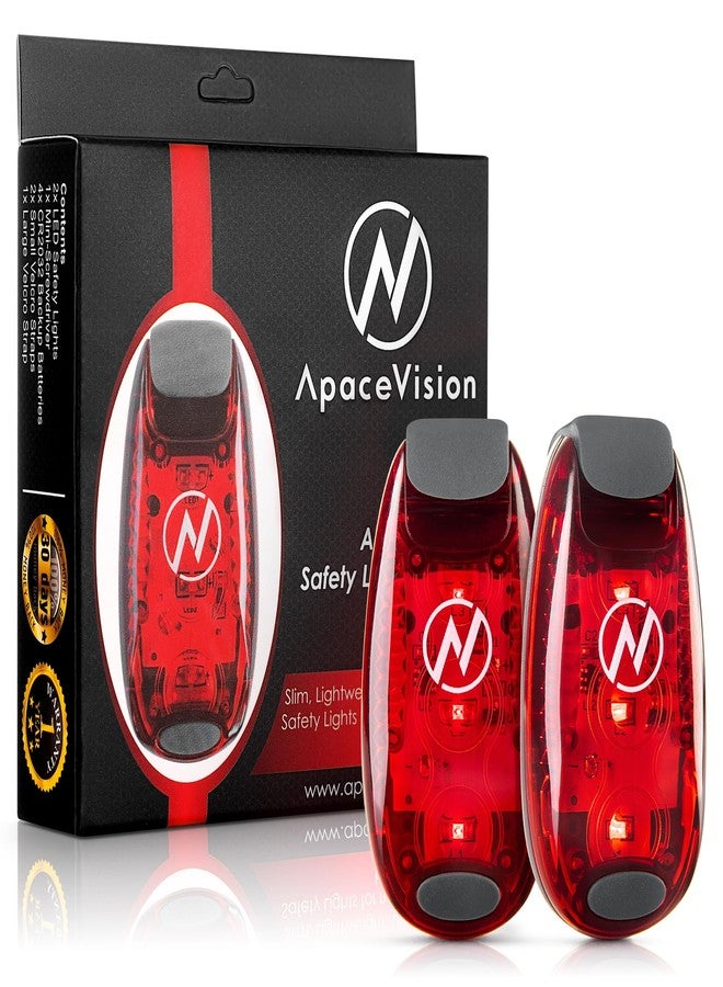 Apace Vision ضوء أمان LED (عبوة 2) - أضواء ستروب/جري قابلة للتثبيت للعدائين، الكلاب، الدراجات، المشي، القوارب، الكاياك، عربات الأطفال والمزيد - ملحقات عالية الوضوح لمعداتك العاكسة، الدراجة الهوائية - Image 1