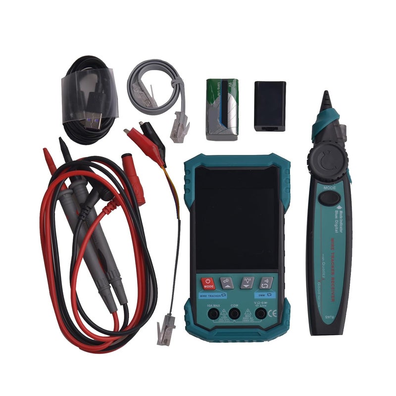 Network Cable Tester with PoE Testing, Digital Cable, Length Measurement, Portable Wire Tracker ET623 - Multimeter Function, LED Flashlight, Easy Network Troubleshooting - Image 1
