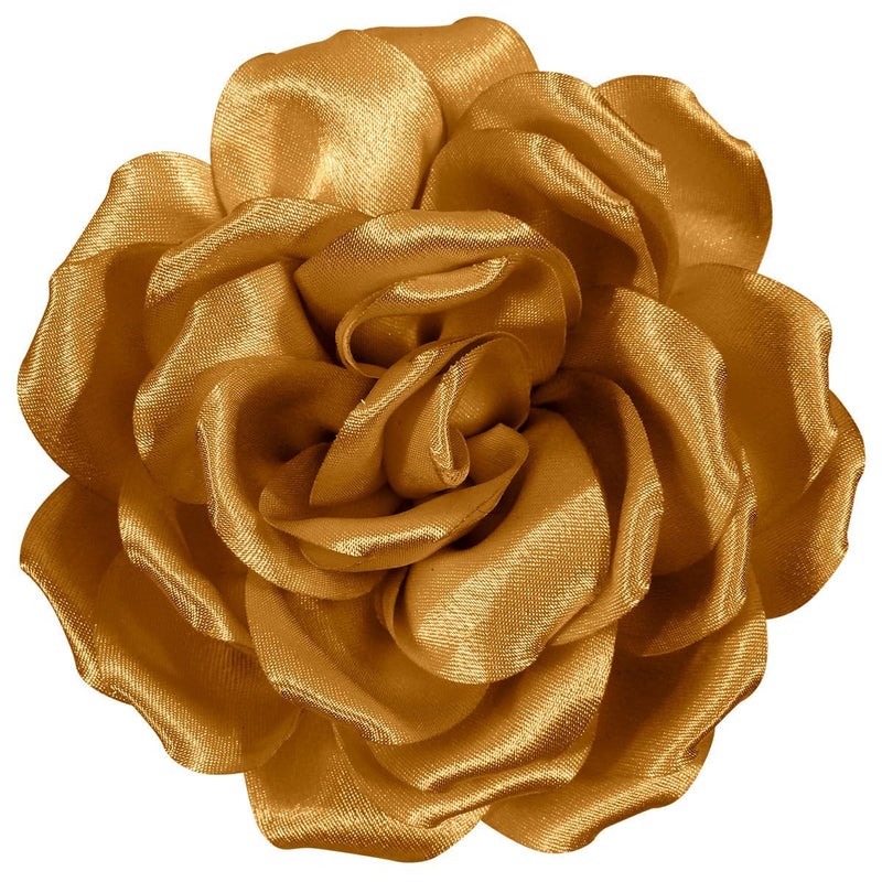 Merdia 4.3 Inches Rose Hair Clips Flower Brooch and Pins | Satin Fabric Large Flower Brooches for Women | Lapel Pins Fabric Flowers Brooch Pin for Wedding | Floral Brooches Cloth Accessories for Dance Party - Image 1
