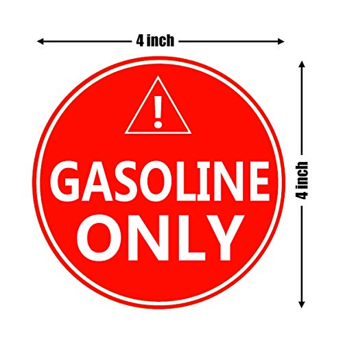 Remarkable Gasoline Only Sticker Sign,4 Gasoline Only Decal Labels - to Prevent User Error - Adhesive Fuel Stickers for Trucks, Vehicle, Car, Barrel, Can, Sign (5 Pack Set) - Image 2