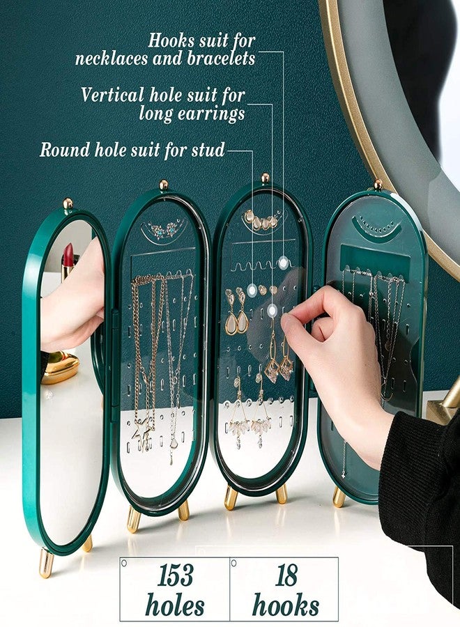 Mabron ABS Foldable Jewelry Organizer 153 Holes Earrings, Earring Holder Necklace Display Rack, Women's Gift for Females - Image 3