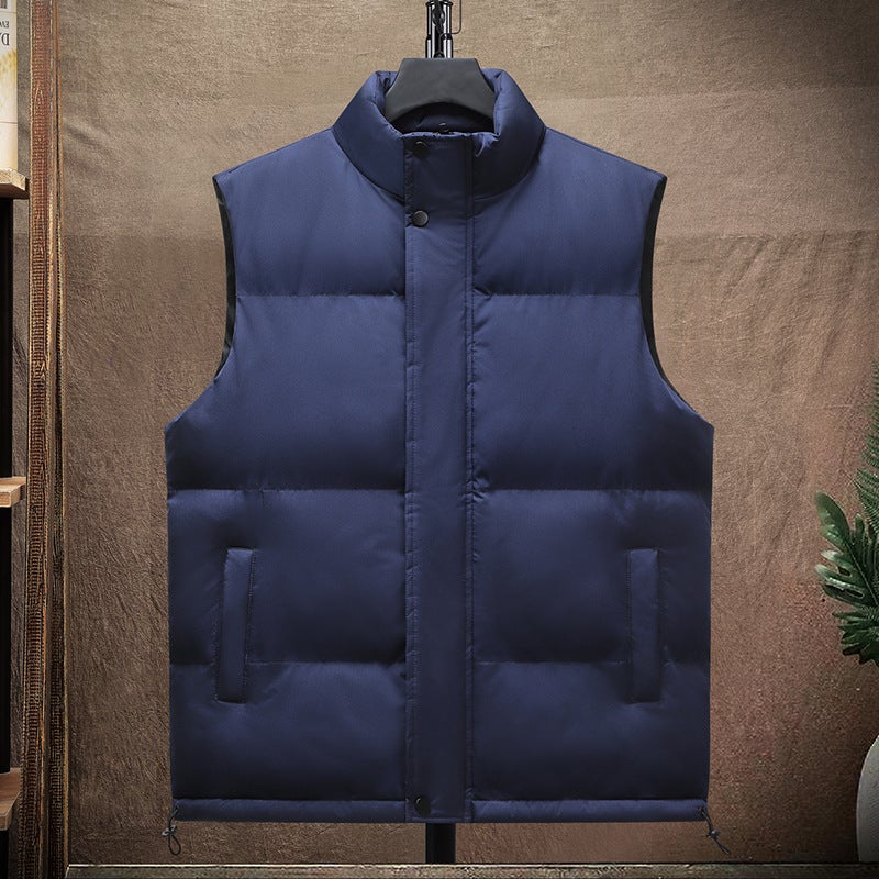 Waistcoat Men'S And Women'S Fashion Casual Waistcoat Cold Warm Vest Solid Color Cotton Waistcoat Men'S Factory - Image 4