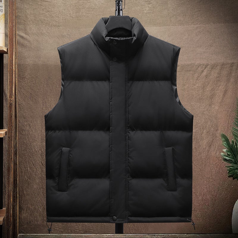 Waistcoat Men'S And Women'S Fashion Casual Waistcoat Cold Warm Vest Solid Color Cotton Waistcoat Men'S Factory - Image 2