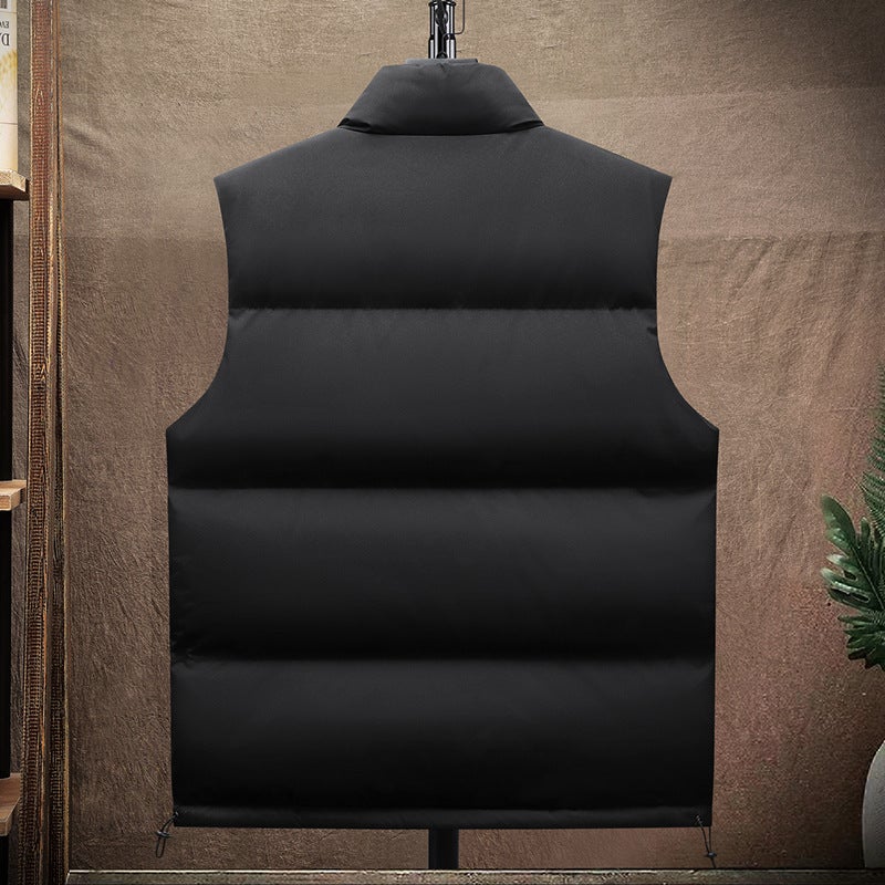 Waistcoat Men'S And Women'S Fashion Casual Waistcoat Cold Warm Vest Solid Color Cotton Waistcoat Men'S Factory - Image 5