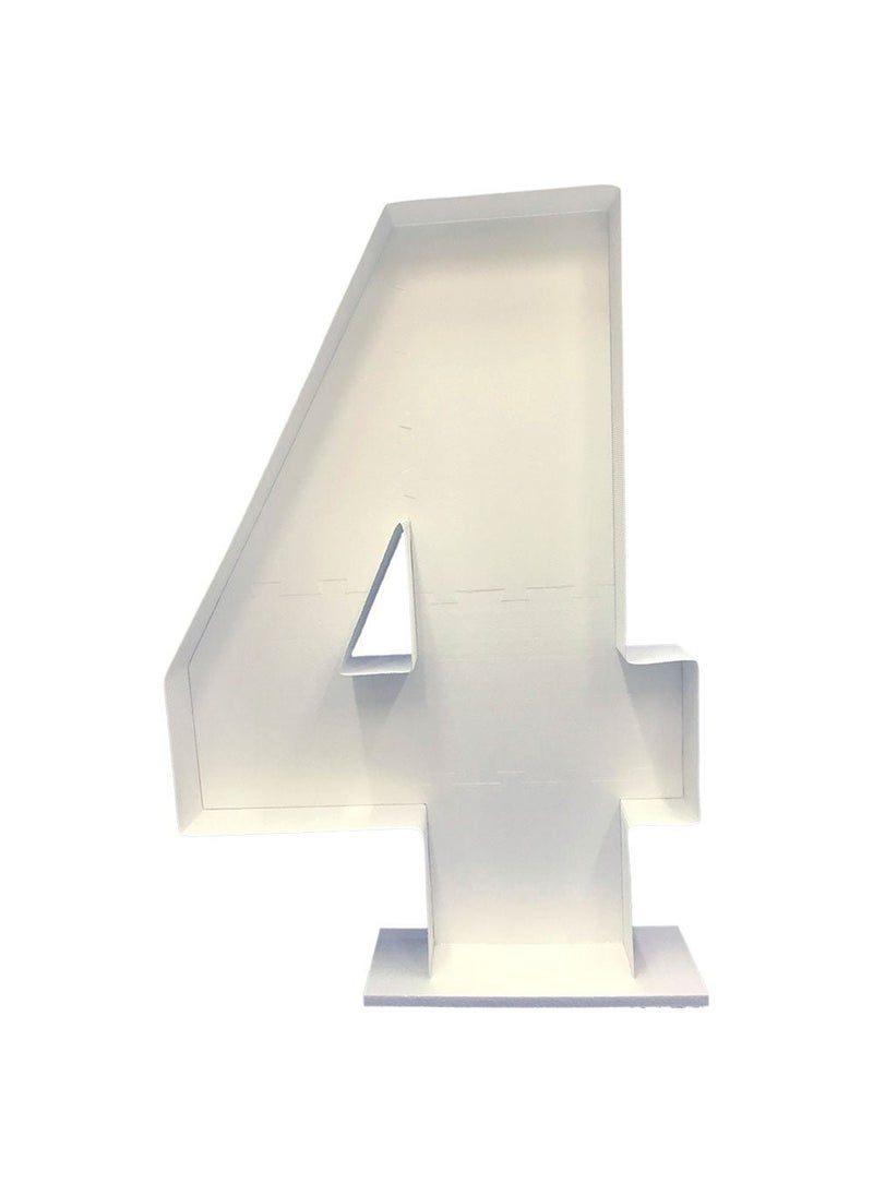 GODAN Number Four Balloon Frame DIY White Birthday Decoration 120cm - Image 2