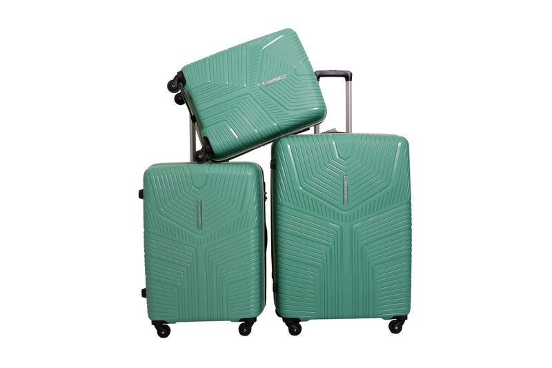 VIP Aristocrat Hardside Trolley Luggage Set, 55+68+79 cm, Polypropylene, 4 Spinner Wheels, Combination Lock, Water-Resistant, 3PC Set Trolly (SAGE Green) (Green, Set of 3) - Image 2