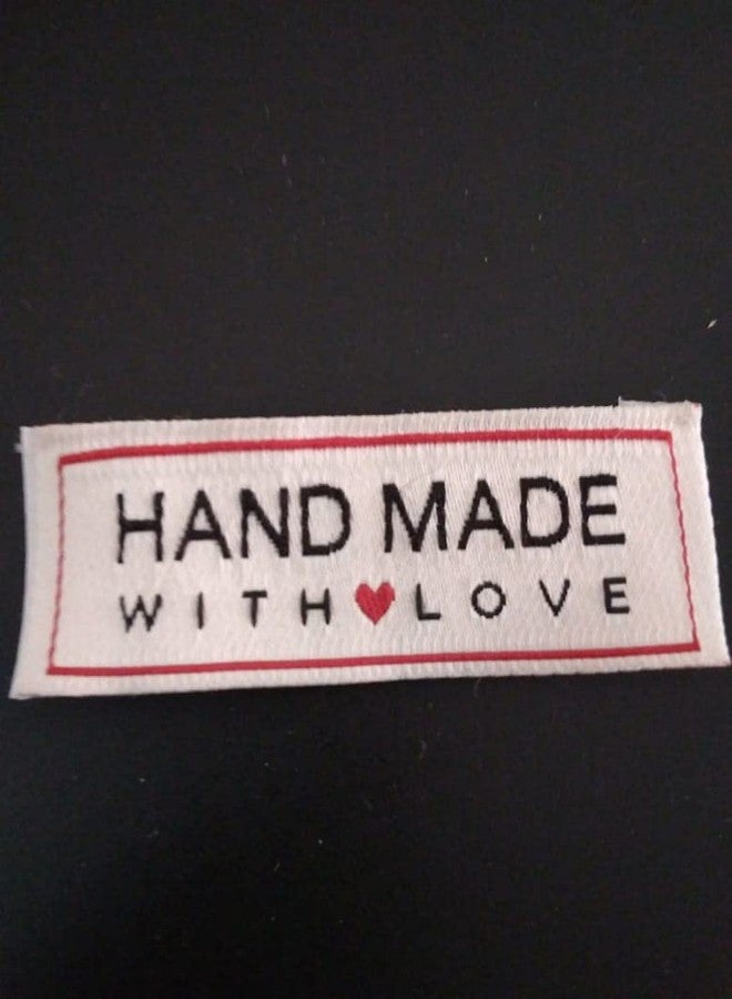 Atmiyamart Handmade With Love Clothing Tag,Craft Art Fashion Woven Ribbon Ribbons Tag For Clothing Sewing Sew On Clothes Garment Fabric Material Woven Label Labels Tags,White(20X65Mm)100Pcs,100 Labels - Image 3