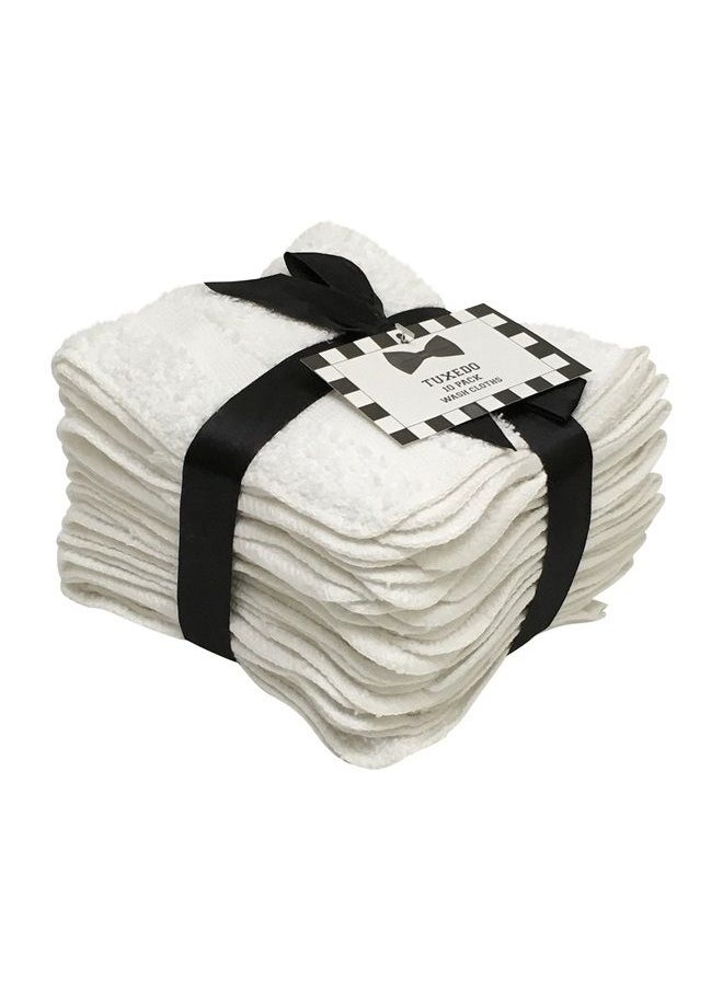 Household Bargains 10 Pack Tuxedo Wash Cloths Washcloths 