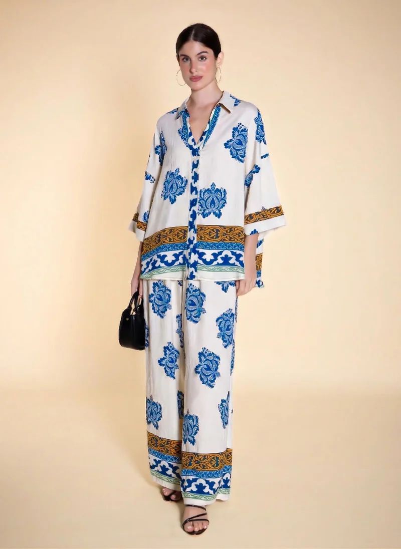 SHAPES PRINTED COMFORT SHIRT SET