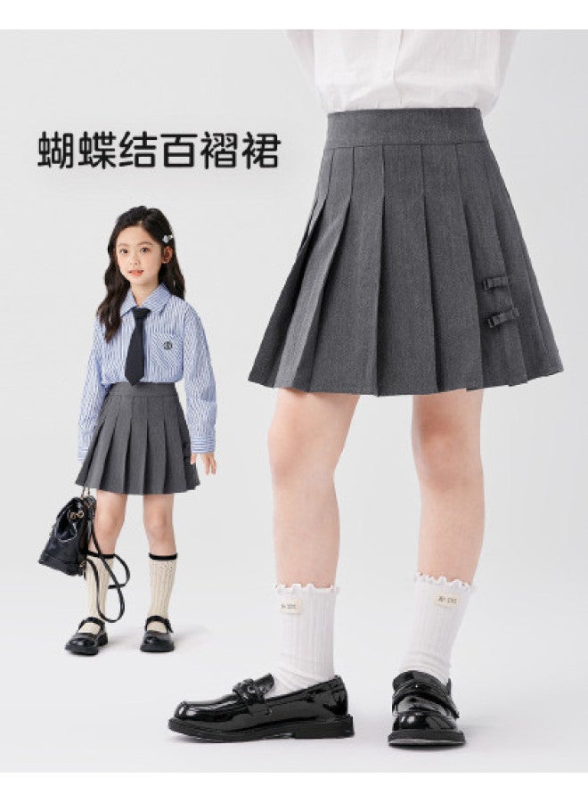 Zuoxi Girl's Pleated Skirt, Children's Jk Short Skirt, Spring/autumn Style, Big Girl Princess Dress, School Uniform Skirt For Kids - Image 1