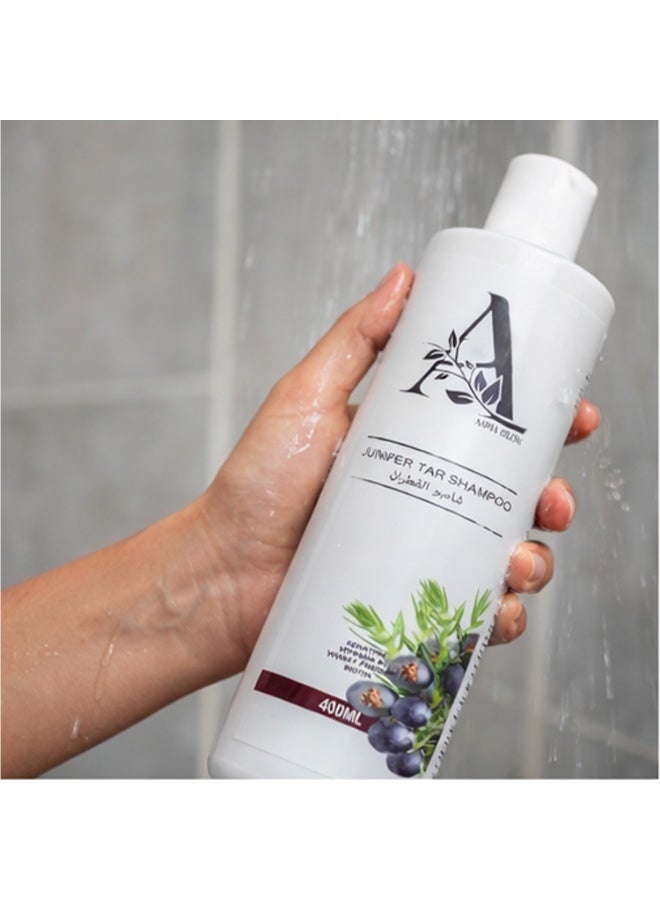 Asma Glow Juniper Tar Shampoo – Scalp Care & Hair Strengthening Formula – 400ml - Image 2