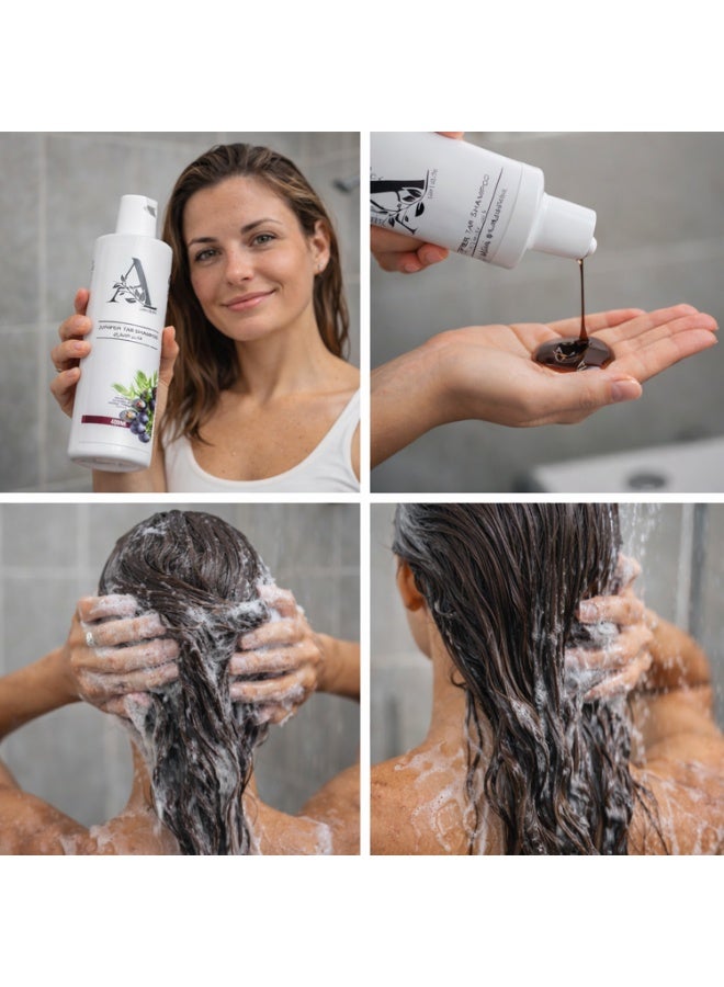 Asma Glow Juniper Tar Shampoo – Scalp Care & Hair Strengthening Formula – 400ml - Image 3