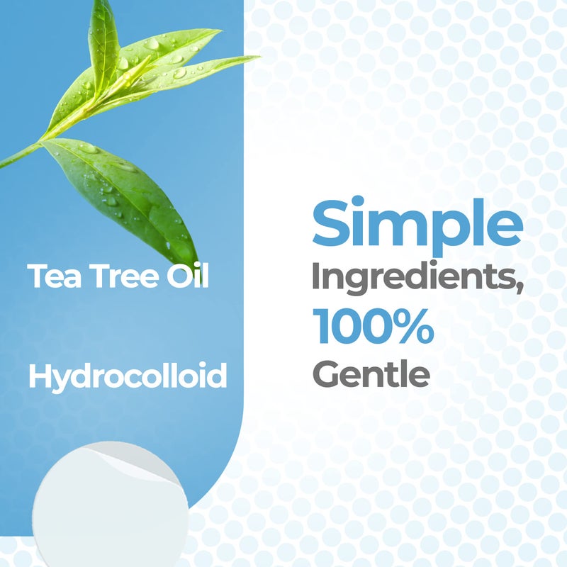 BASIC CONCEPTS Pimple Patches for Face (120 Pack), Hydrocolloid Patch with Tea Tree Oil - Pimple Patch Zit Patch and Pimple Stickers - Hydrocolloid Acne Patches for Face - Zit Patches -Blemish Patches - Image 3