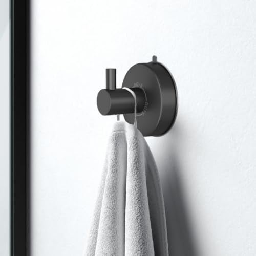 DGYB Suction Cup Hooks - Set of 2 Towel Hooks for Bathrooms - SUS 304 Stainless Steel - Grey - 15 Lb Capacity - Image 2