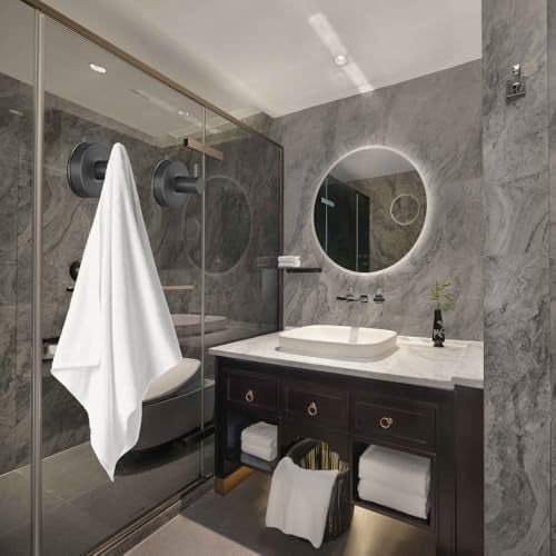 DGYB Suction Cup Hooks - Set of 2 Towel Hooks for Bathrooms - SUS 304 Stainless Steel - Grey - 15 Lb Capacity - Image 3