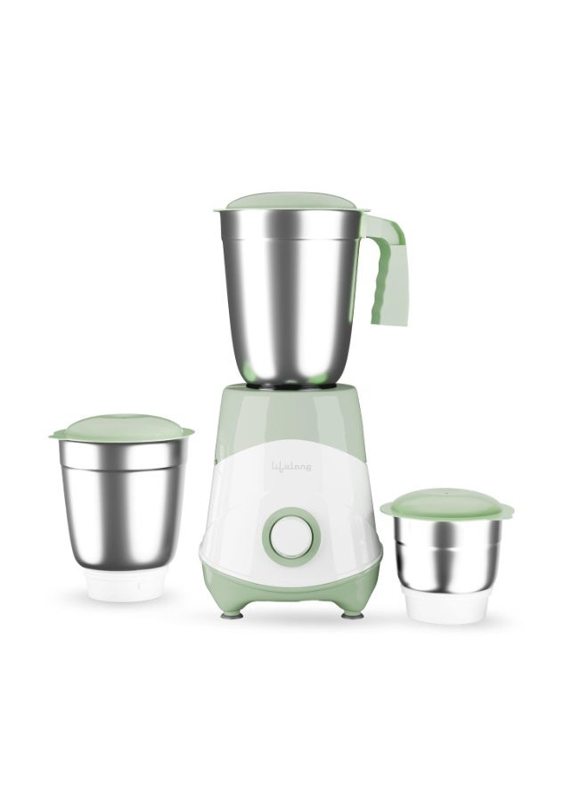 Lifelong Mixer Grinder for Kitchen | 3 Jar 600Watt Mixie with Chutney Jar, Liquidizing Jar & Wet Grinder | Blender for Juices, Smoothies & Purees with Stainless Steel Blades, 3-Speed & Pulse Function - Image 1