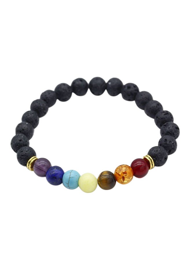 NIBEMINENT 7 Chakra Stone Beaded Bracelet Multicolour