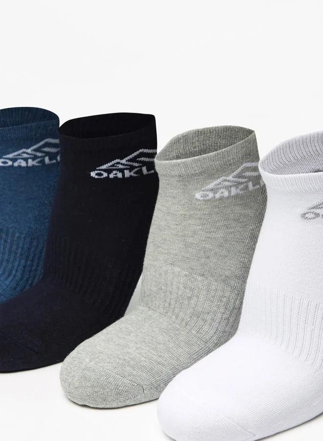 shoexpress Men's Logo Print Ankle Length Sports Socks - Set of 5