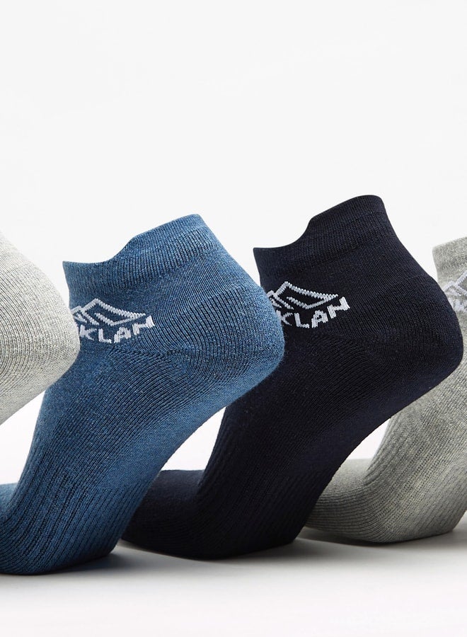 shoexpress Men's Logo Print Ankle Length Sports Socks - Set of 5 - Image 4
