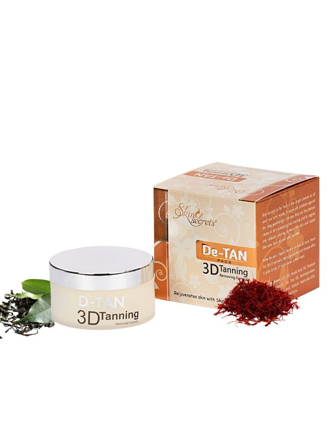 Skin Secrets De-Tan Pack for Instant Tan Removal & Sun Damage Protection with Saffron Extract (50gm) - Image 1