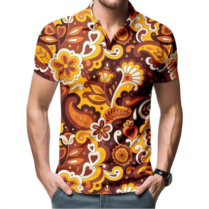 2025 Summer Men'S Casual Fashion Simple Trendyy Short-Sleeved Polo Shirt Buttons - Image 2