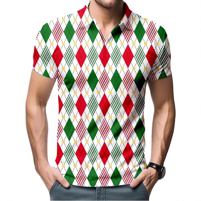 2025 Summer Men'S Casual Fashion Simple Trendyy Short-Sleeved Polo Shirt Buttons - Image 5