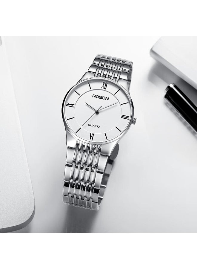 Rosdn Men's Quartz Watch Steel Band Minimalist Ultra-thin Waterproof Couple Watch Birthday New Year Gift For Boyfriend - Image 1
