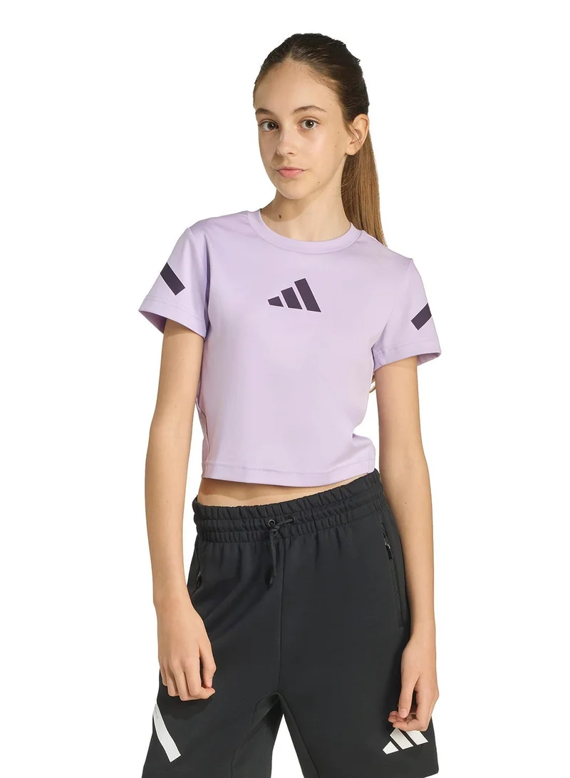 Adidas Youth Z.N.E. Fitted Cropped T-Shirt