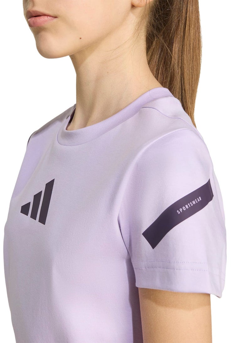 Adidas Youth Z.N.E. Fitted Cropped T-Shirt - Image 3