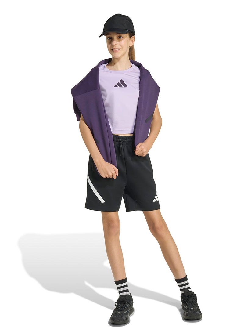 Adidas Youth Z.N.E. Fitted Cropped T-Shirt - Image 5