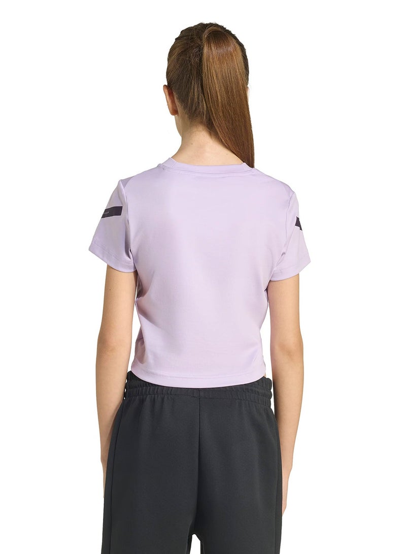 Adidas Youth Z.N.E. Fitted Cropped T-Shirt - Image 2
