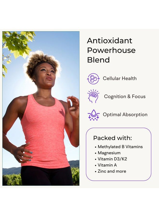 VitaminIQ Multivitamin for Women (120 Vegetarian Capsules) Whole Food Vitamin with Essential Nutrients, Natural Calcium, Magnesium, Selenium, Zinc, Biotin, Vitamin A, B6, C, D3, E, K and More - Image 4