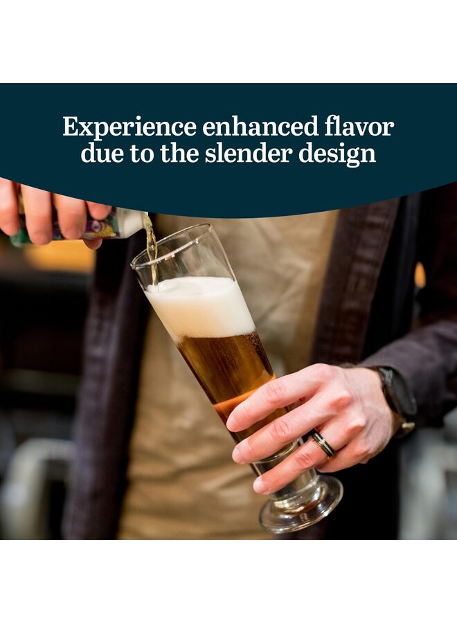 يُسلِّم مجموعة أكواب البيرة الطويلة من Entertaining Essentials - مجموعة أكواب بيرة أنيقة من 6 أكواب، سعة 14.5 أونصة، مجموعة هدايا بيرة فريدة من نوعها - Image 3