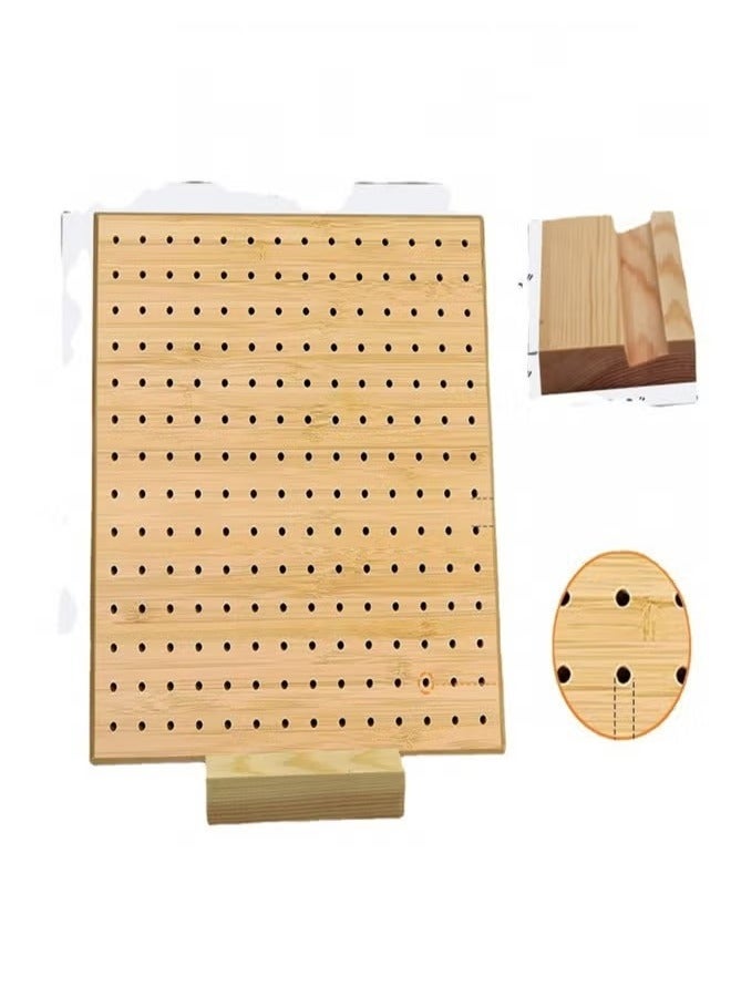 Weaving DIY Tool Crochet Hook Loom Square Weaving Hook Board, Wood Lock Board Crochet Lock Board, Craft Accessories Knitting Board Full Set Kit - Image 4