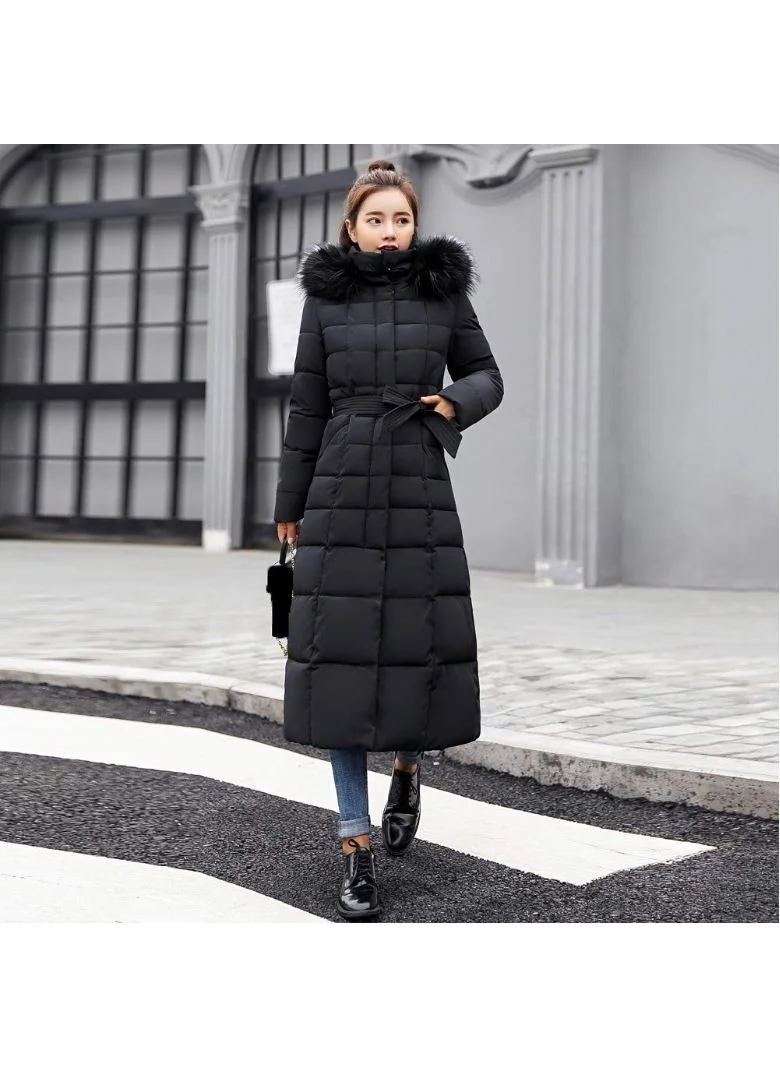 Barbora Daily Winter Full Length Women's Puffer Coat BT180SIYAHA1