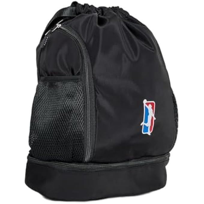 NBA Mesh Pocket Printed Detail Sports Bag Bags For Men Black Free Size - Image 1