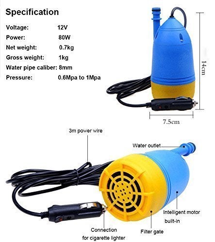 FosCadit Portable High Pressure Automatic car Washer with Water Spray Gun Special Hose Pipe Submersible Pumps Multicolor - Image 4