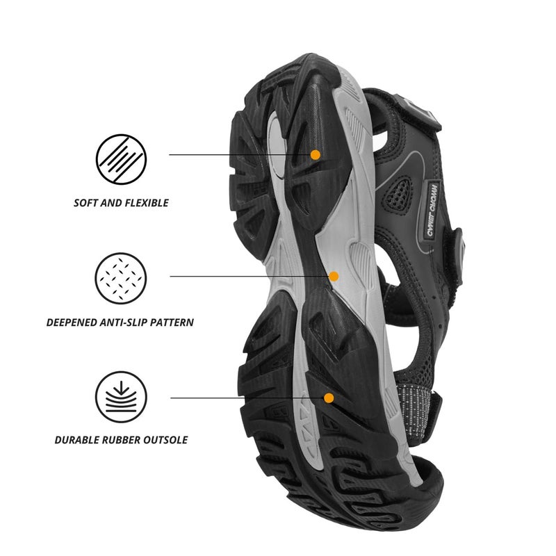 CAMEL CROWN Women's Hiking Sandals Waterproof Closed Toe Water Sandals Comfort Adjustable Athletic Outdoor Sandal for Summer Beach Hiker Trekking Camping Black 8 - Image 5
