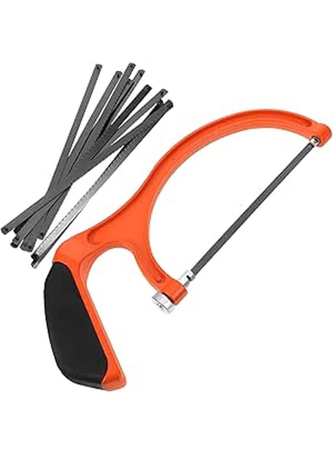 Portable U Shape Mini Hacksaw For Wood And Metal Cutting Includes 10 Blades - Image 1