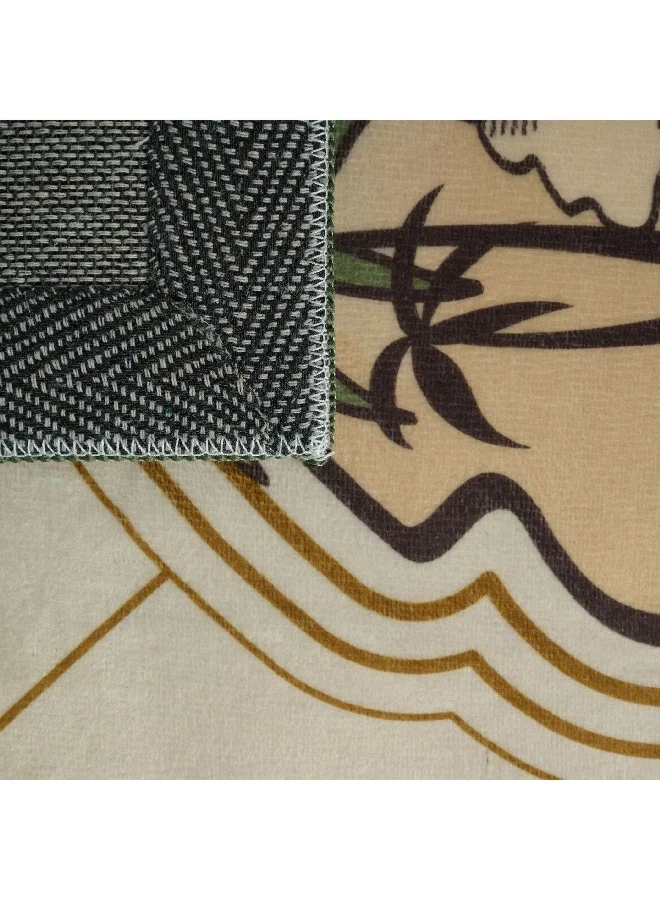 Home Box Joy Adventurer Ben Oak Island Printed Flannel Rug 110 x 160 cm