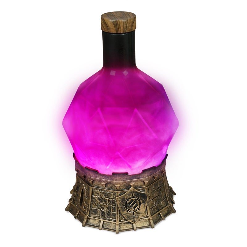 Enhance Gaming Sorcerers Potion Light with Swirling Mystical Brew Potion Bottle Mood Light Prop for Tabletop Game Immersion Playroom Desk Decor Soft Glowing Whirling Potion Purple Elixir - Image 3