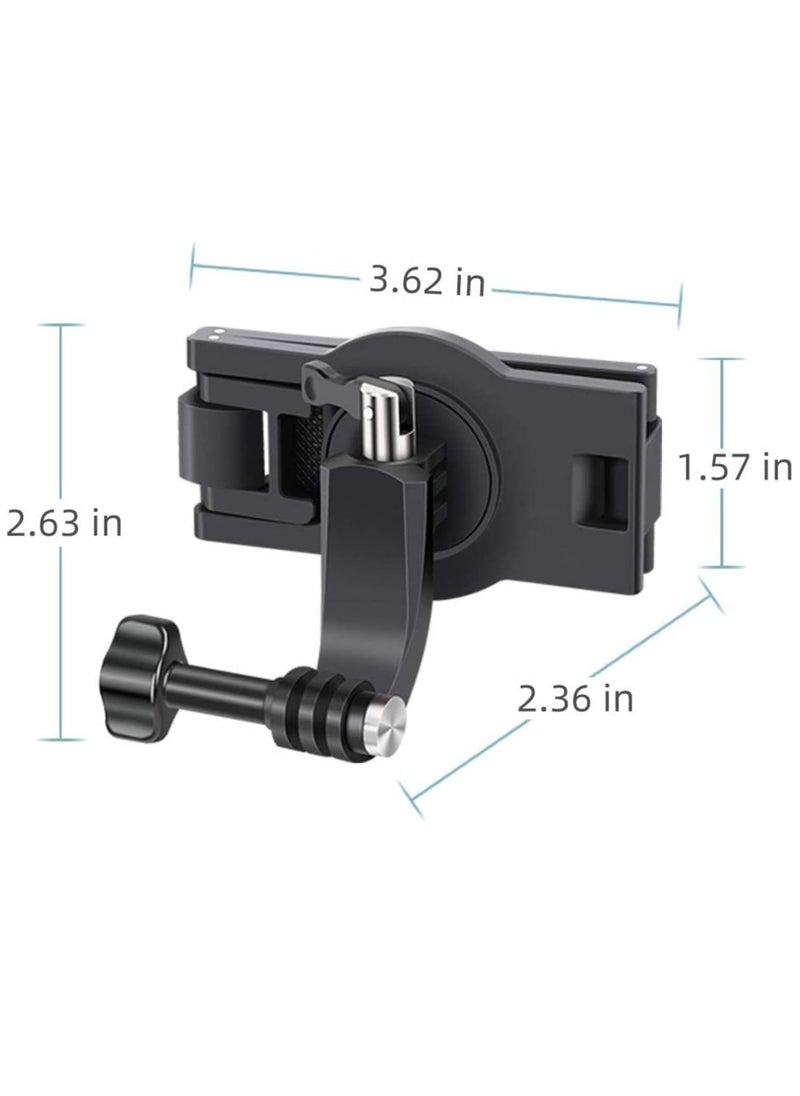 حمالة حقيبة ظهر قابلة للتعديل لتركيب الكاميرا على الكتف، متوافقة مع GoPro Hero 9 8 7 6 5 4 بلاك، سيسشن، إنستا 360 ون آر، DJI أوزمو أكشن ومعظم كاميرات الأكشن