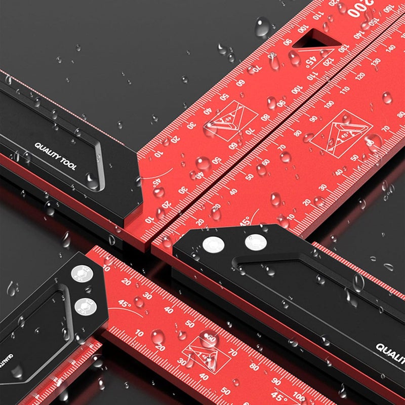 Heavy Duty Wide Base Carpentry Square 203x127mm Clear Scale for Precise Woodworking DIY Projects - Image 3