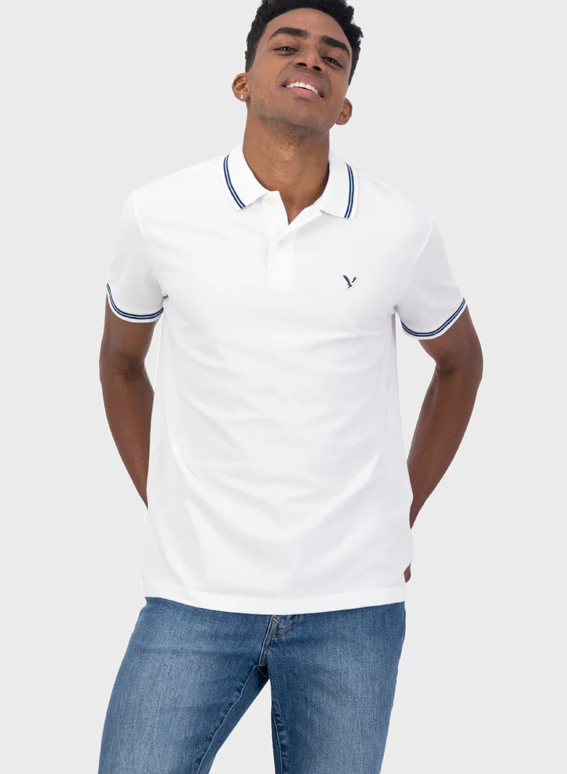 American Eagle Logo Pique Polo