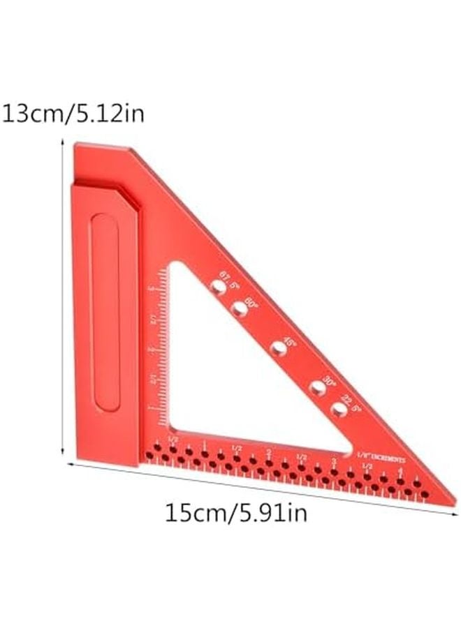 22.5 30 45 67.5 Degree Triangle Ruler Woodworking Square Protractor Measuring Tool - Image 4