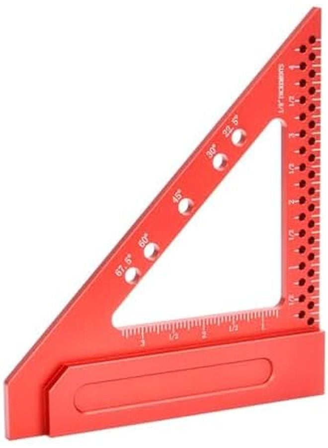 22.5 30 45 67.5 Degree Triangle Ruler Woodworking Square Protractor Measuring Tool - Image 2