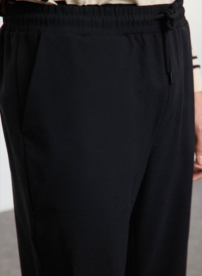 trendyol Black Slim Fit Jogger Waist Elastic Fabric Trousers TMNAW25PL00000 - Image 4